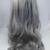 High temperature dark roots gray color ombre color beautiful wavy synthetic lace front wig shinewig