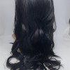 High temperature dark brown color  beautiful wavy synthetic lace front wig shinewig