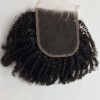 12inch kinky afro curl Indian virgin human hair top closure