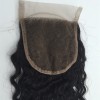 16 inch curly Chinese virgin human hair lace top closure