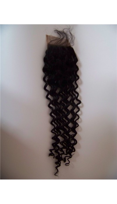 18 inch deep wave virgin human hair lace closure