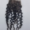 14 inch curly Chinese remy human hair lace top closure